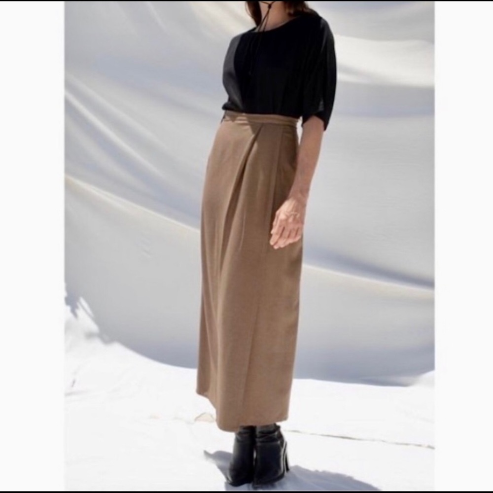 Ozma of California Herringbone Blanket Wrap Skirt Silk Size Small